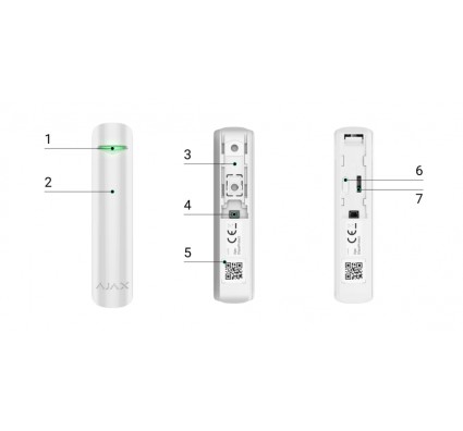 Ajax GlassProtect (8EU) ASP black датчик разбития стекла