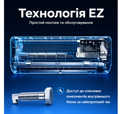 Кондиціонер MIDEA ERP DC Inverter Eazy MSEZ-12HRFN8-I/MSEZ-12HRFN8-O Inverter
