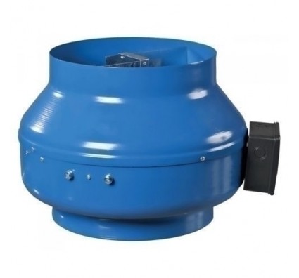 Круглый канальный вентилятор Вентс ВКМ 100 Е (бурый короб)