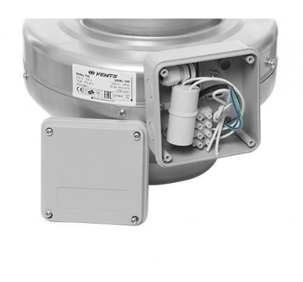 Круглый канальный вентилятор Вентс ВКМц 150 серый