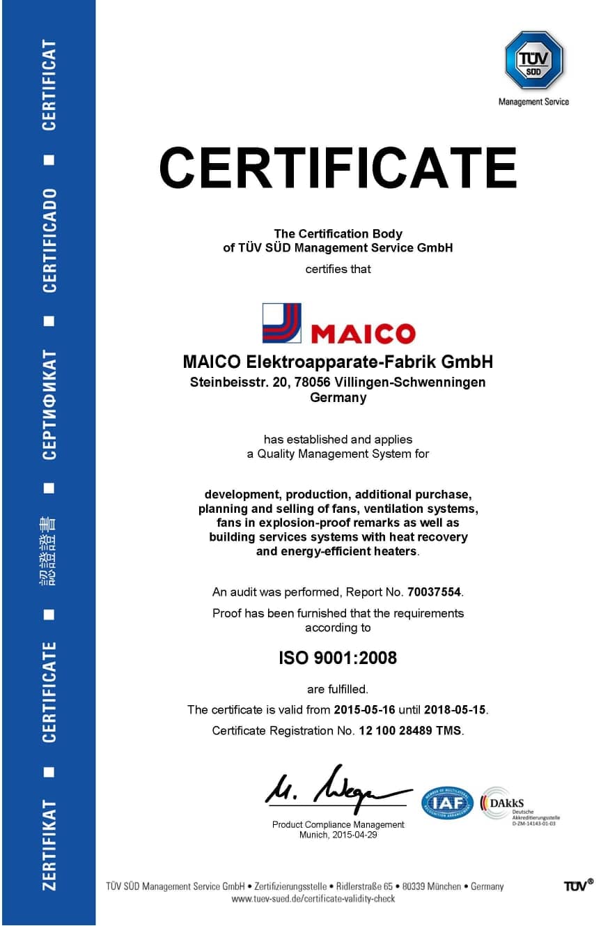 maico сертификат