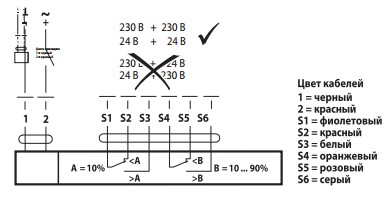 Сервопривід Белімо NF схема підключення